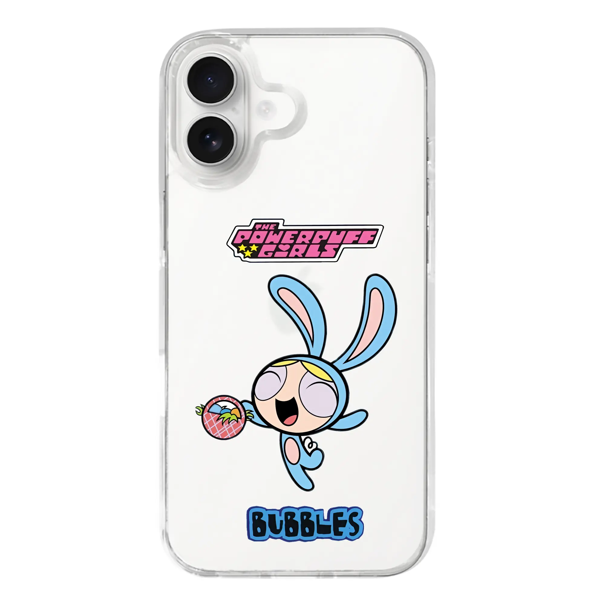 パワパフガールズ グッズ バブルス - iPhone 17シリーズ 透明スマホケース – 薄型・耐衝撃・精密フィット保護カバー